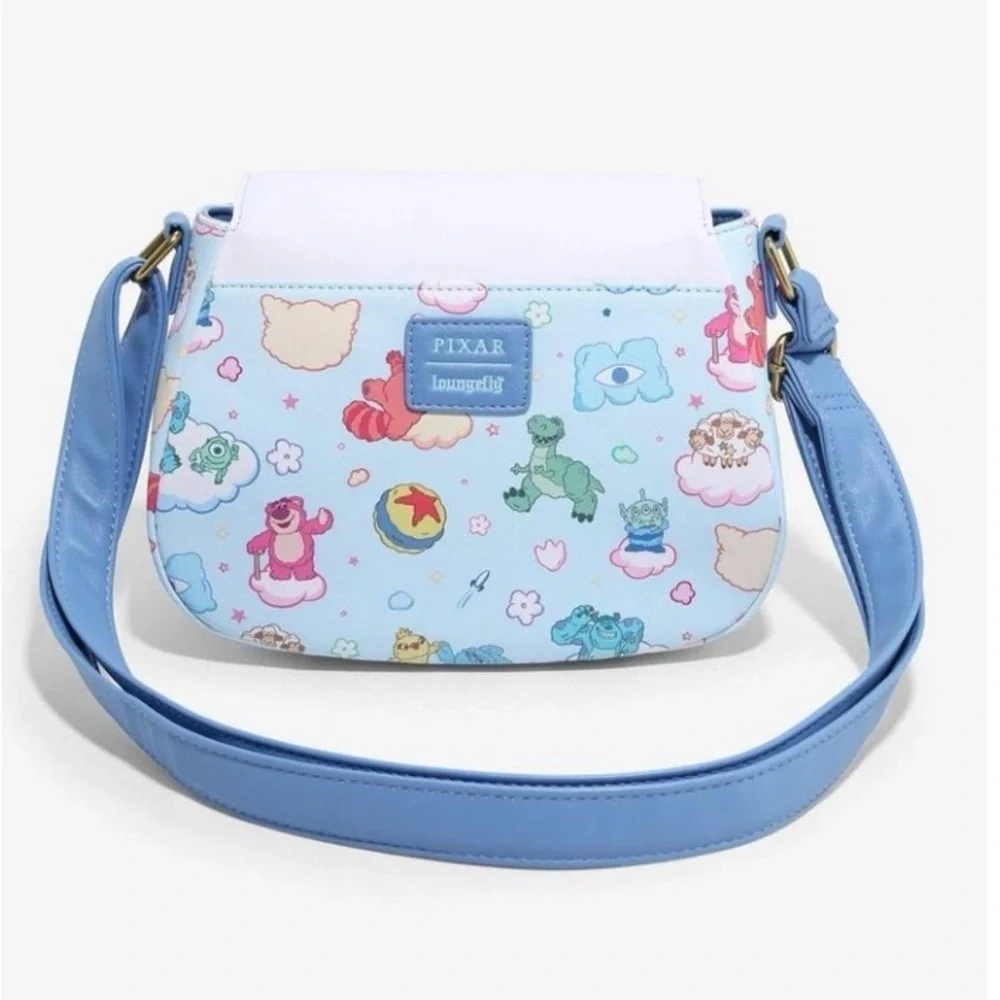 LOUNGEFLY PIXAR Alien Remix Crossbody Toy Story Monsters Inc Cloud Flap NWT